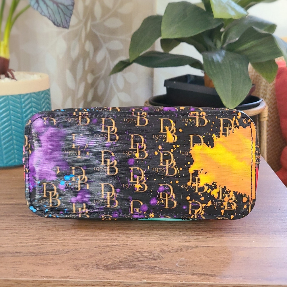 Dooney & Bourke Splash Paint Small Zip Satchel - Picture 7 of 12